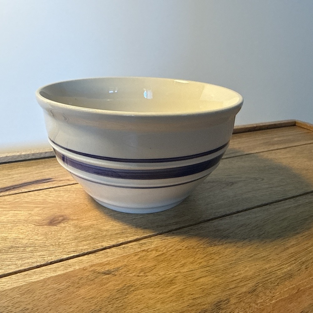 Country Crock Blue & Blue Bands Deep Bowl 6"
